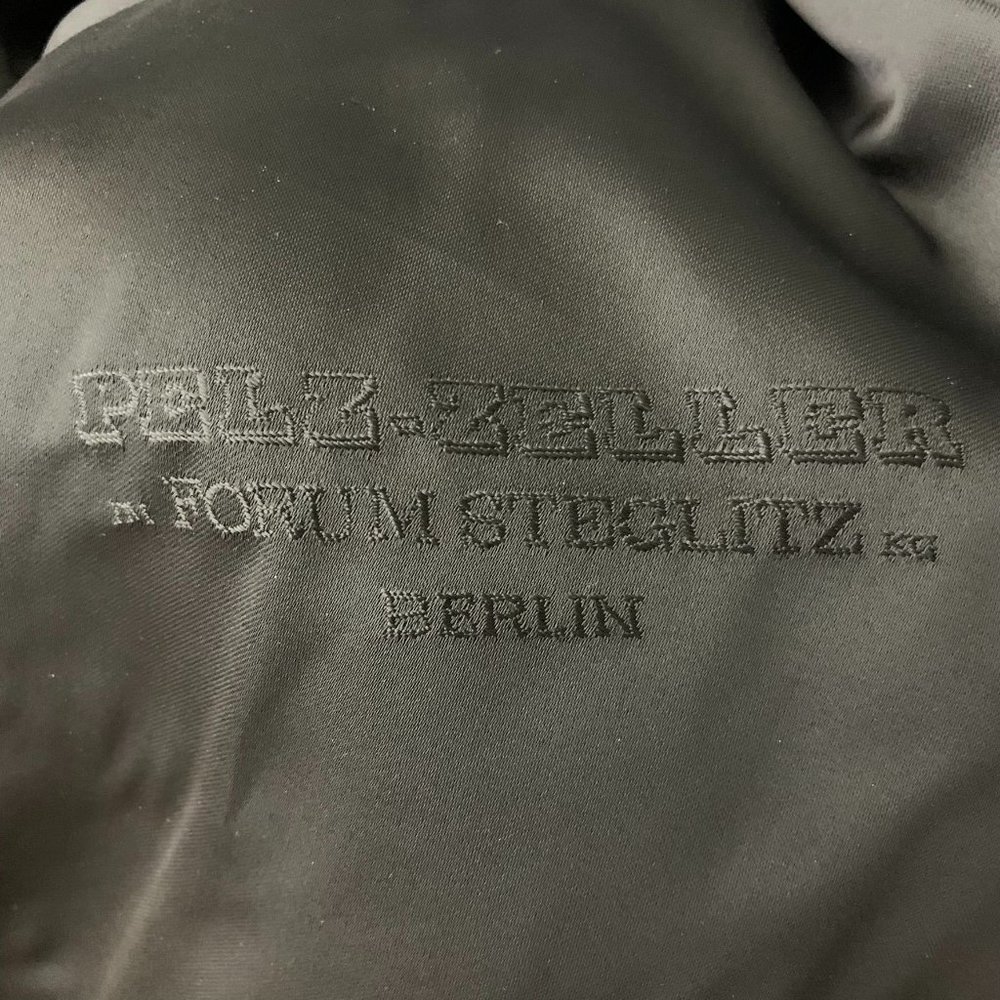 Vintage 60s Pelz Zeller Curly Lamb Wool Fur Coat L Black Hook Closure Pockets - Picture 6 of 6